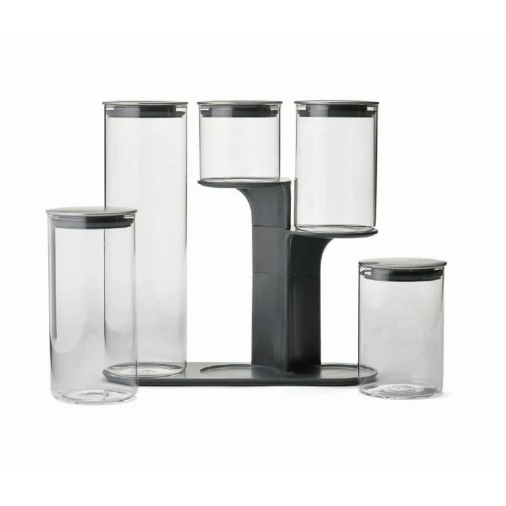 Joseph Joseph - Podium Steel - 5 Piece Glass Storage Container Set With Stand